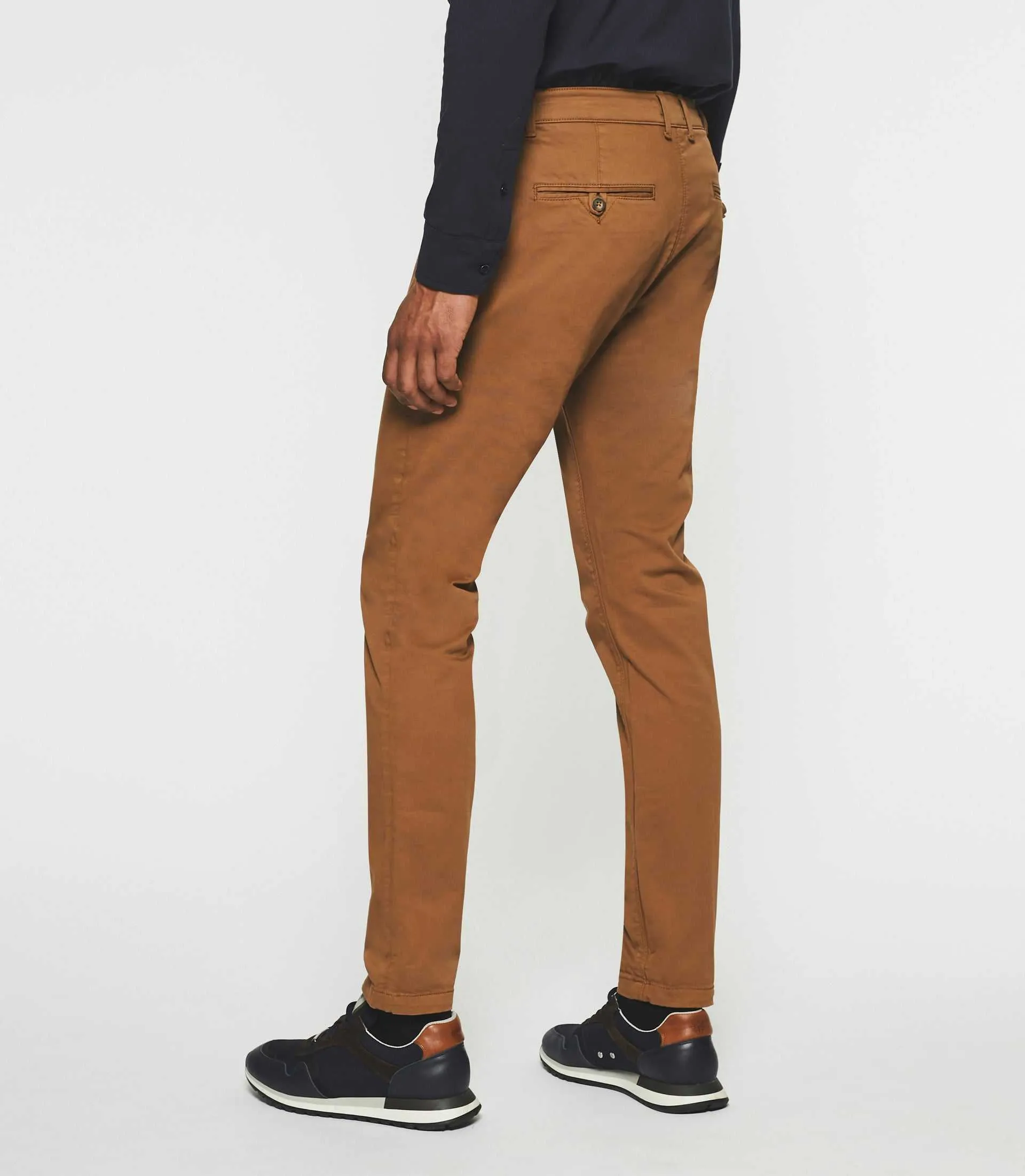 Pantalon chino slim camel VALOR