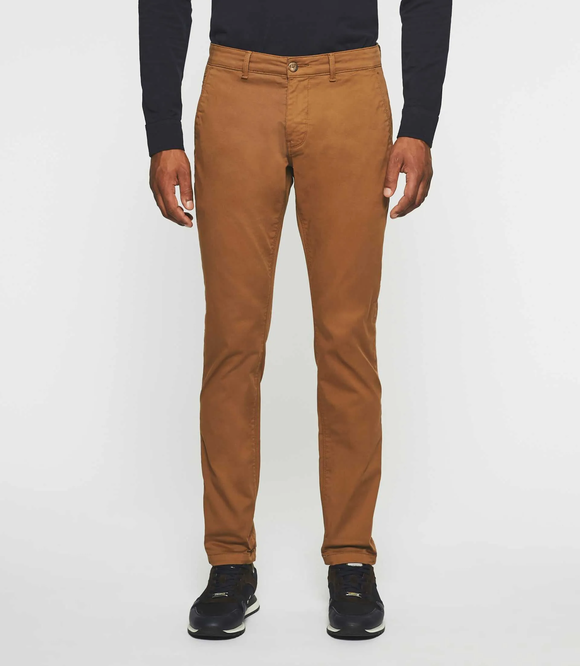 Pantalon chino slim camel VALOR