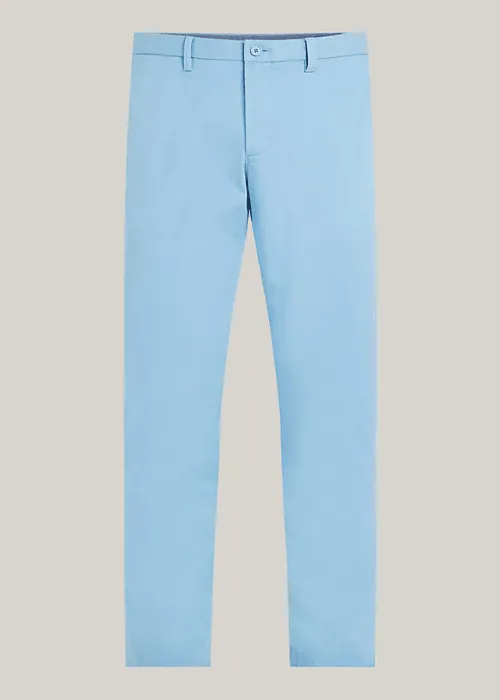 Pantalon chino slim Tommy Hilfiger bleu coton bio stretch