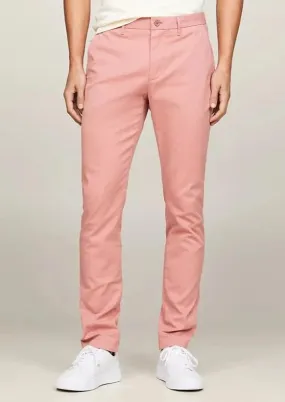 Pantalon chino slim Tommy Hilfiger rose coton bio stretch