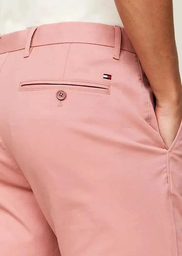 Pantalon chino slim Tommy Hilfiger rose coton bio stretch