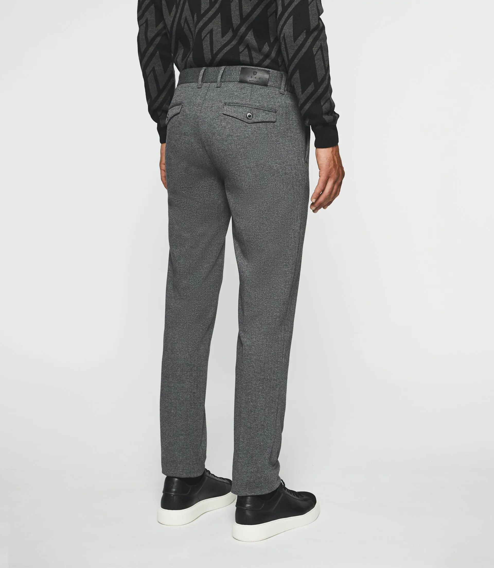 Pantalon Chino taille élastique gris foncé VOLTIGE