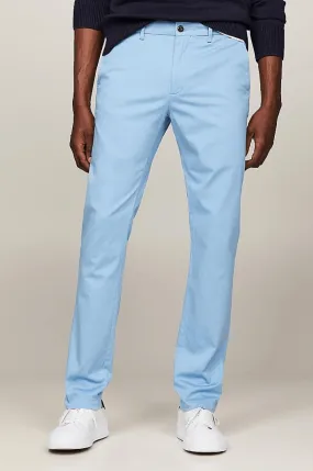 Pantalon chino Tommy Hilfiger bleu en coton bio stretch