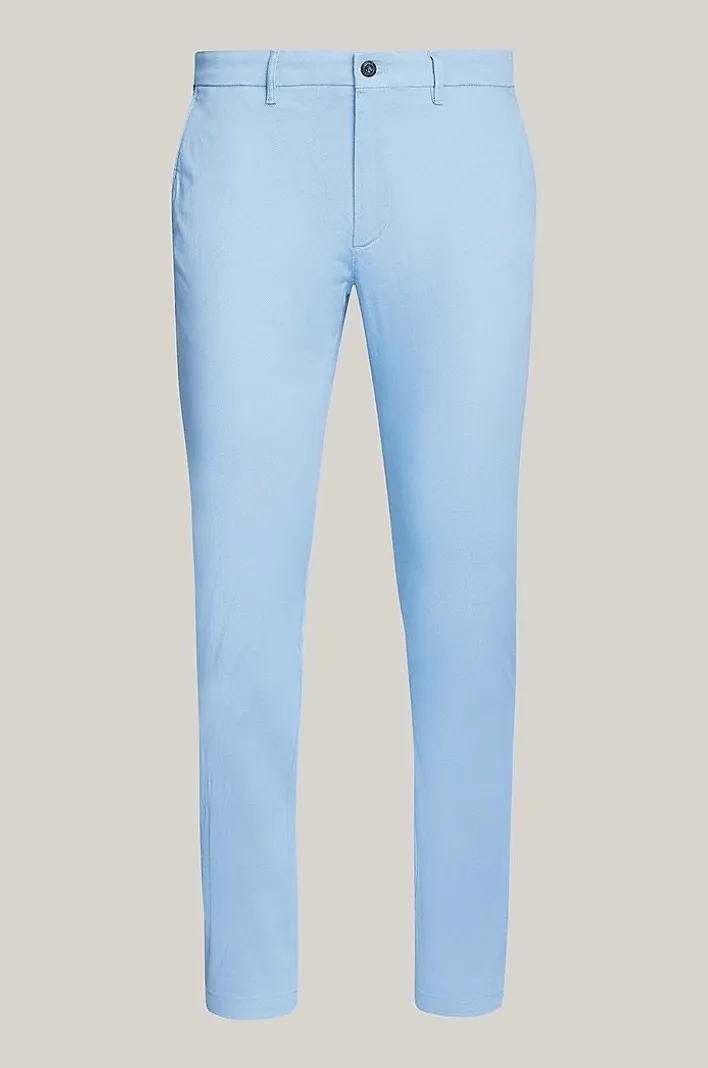 Pantalon chino Tommy Hilfiger bleu en coton bio stretch