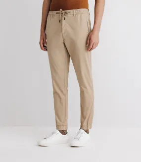 Pantalon chino élastique beige