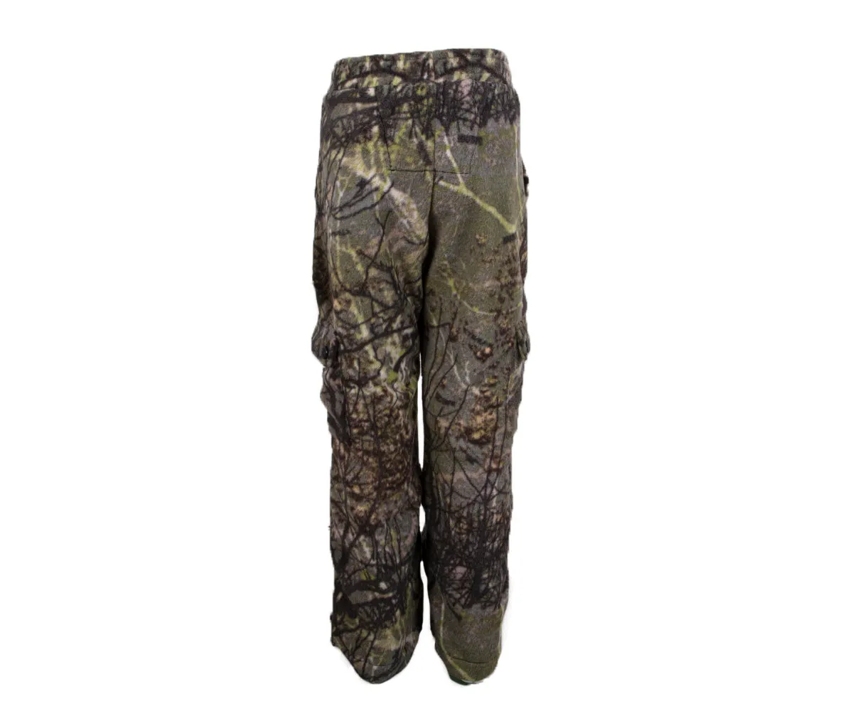 Pantalon de chasse cargo tissu polaire Enfant