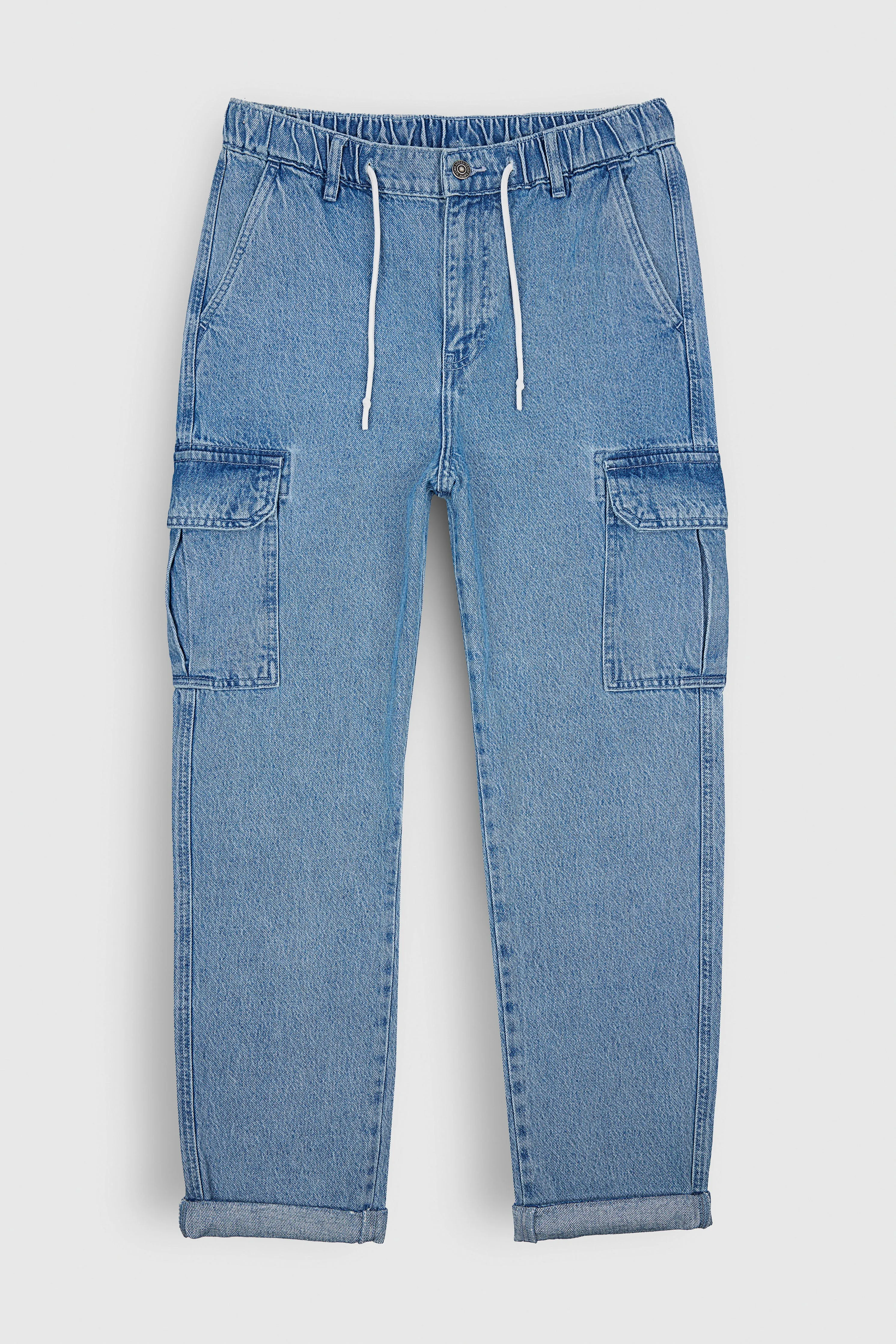 Pantalon P-YORK CARGO FRIPP/INDIGO CLAIR