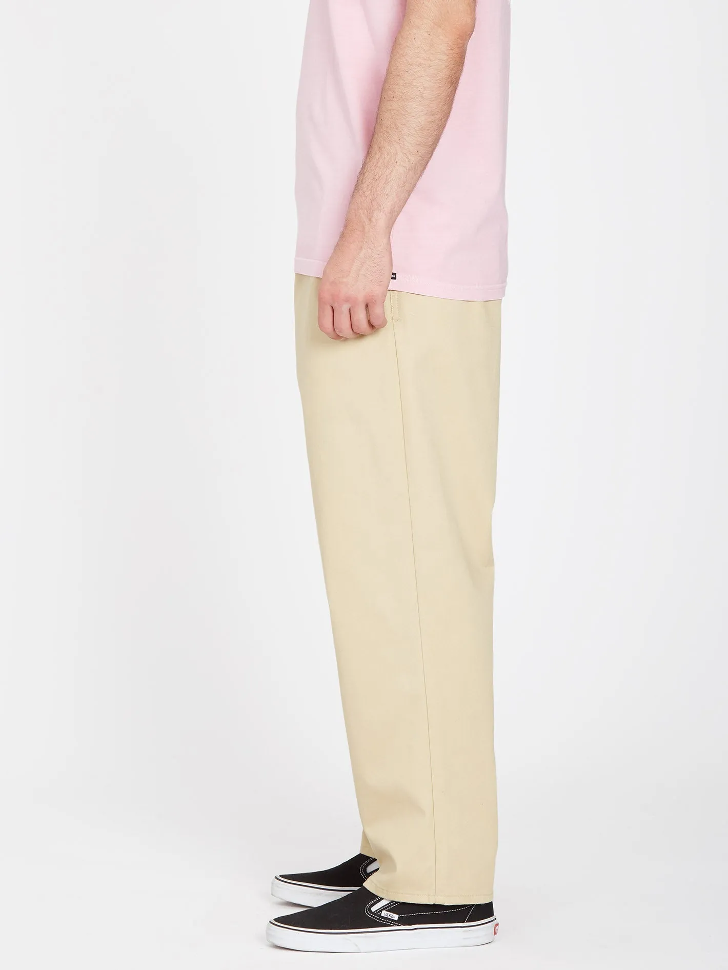 Pantalon Pleated Chino - ALMOND