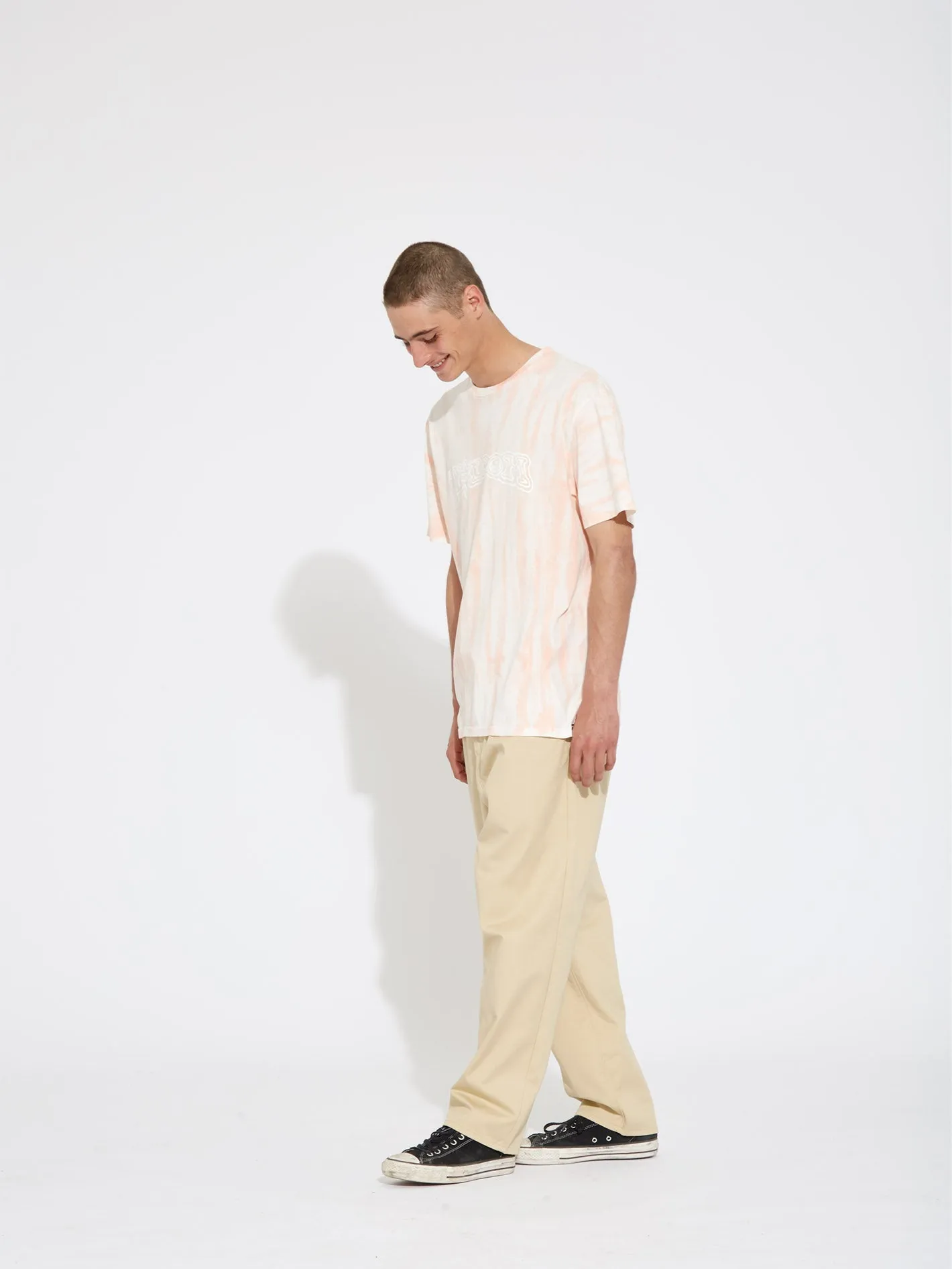 Pantalon Pleated Chino - ALMOND