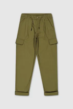 Pantalon taille élastiquée P-SULLY CARGO J TROPICAL OLIVE