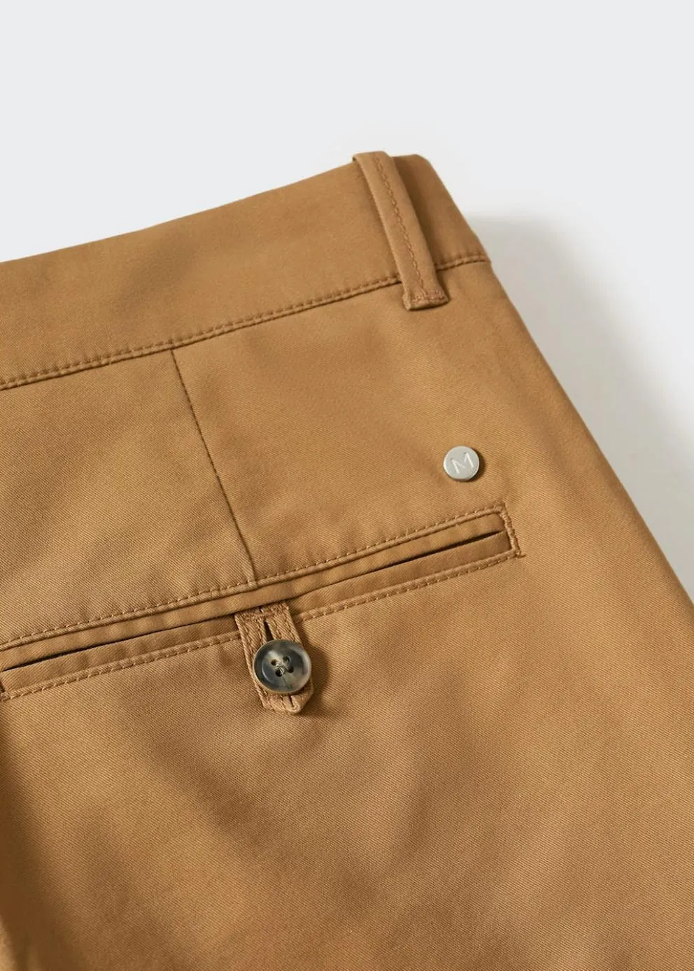 Pantalons | Homme MANGO Pantalon Chino Pinces Tabac