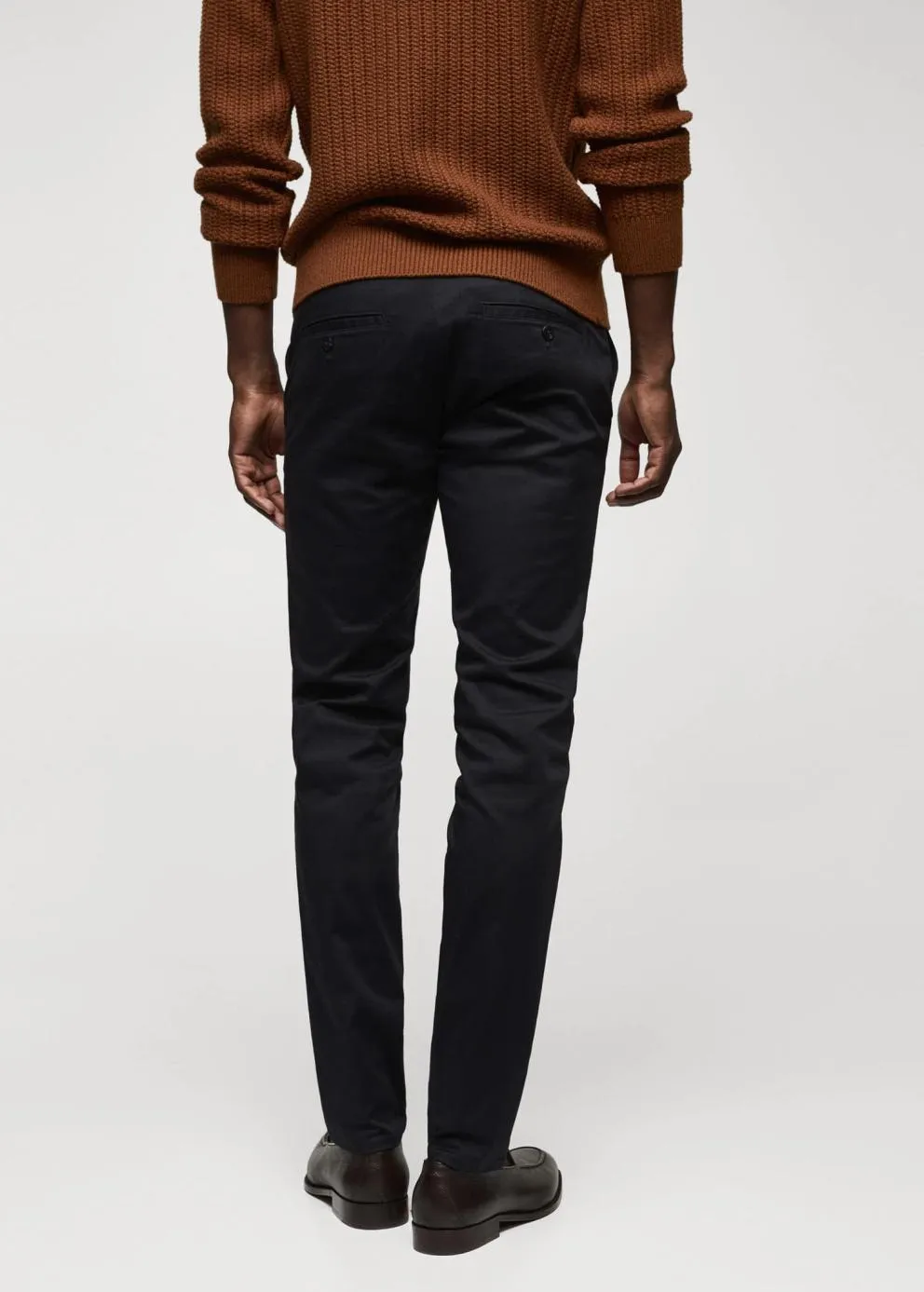 Pantalons | Homme MANGO Pantalon Skinny Chino Coton Bleu Nuit