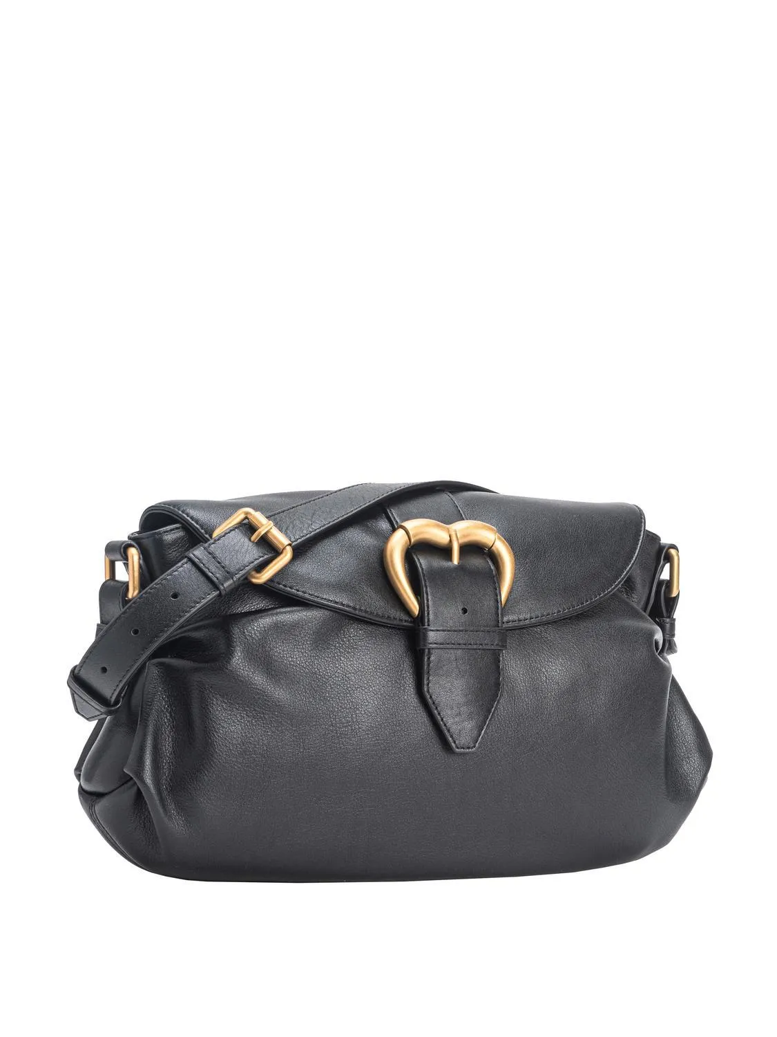 Pinko Jolene Sac Bandoulière En Cuir Noir Limousine-Chocolat Or - Achetez À Prix Outlet!