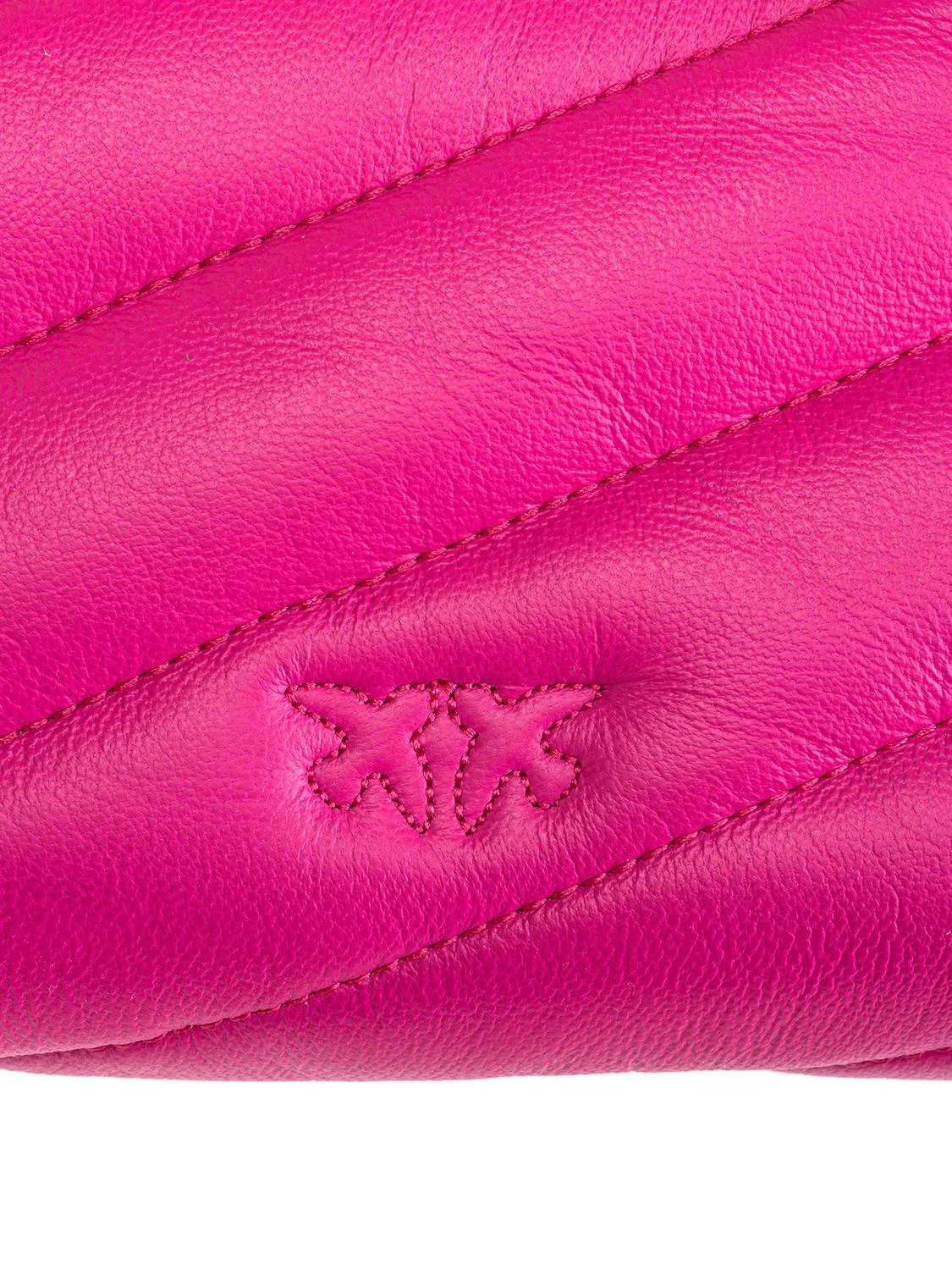 Pinko Love Puff Baby Sac À Bandoulière En Cuir Nappa Matelassé Rose Pinko-Or Antique - Achetez À Pri