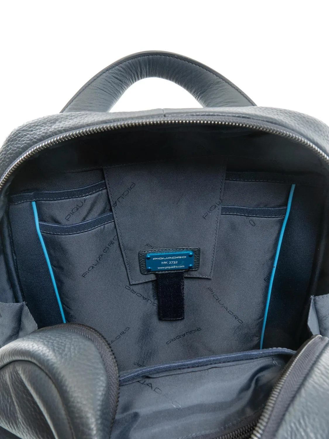 Piquadro Ili Sac À Dos Pour Ordinateur Portable 14'' En Cuir Bleu - Achetez À Prix Outlet!