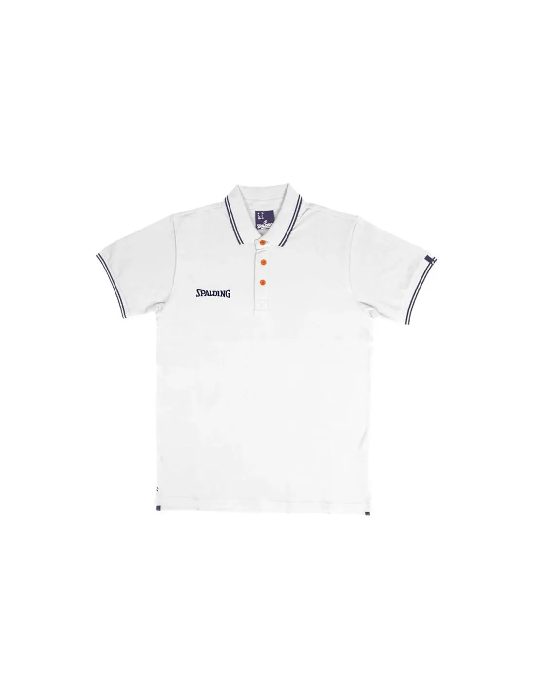 Polo Basket-ball Spalding Homme de Essential White/Navy