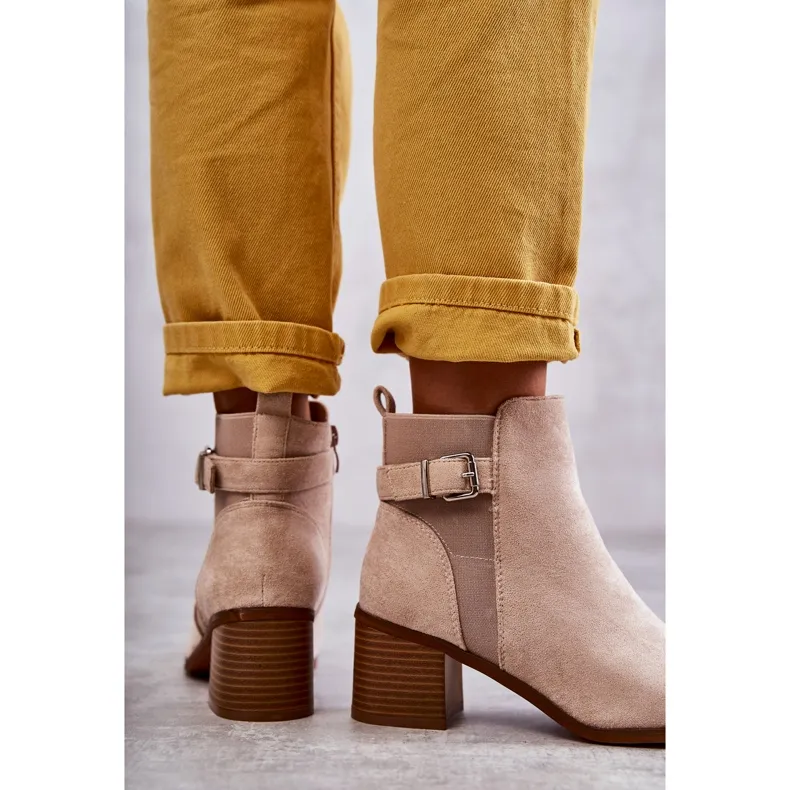 PS1 Bottines suédées sur tige Beige Vannes