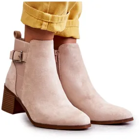 PS1 Bottines suédées sur tige Beige Vannes