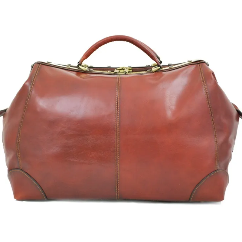 Sac de voyage en cuir KATANA "Diligence" gold | Planetebag.com