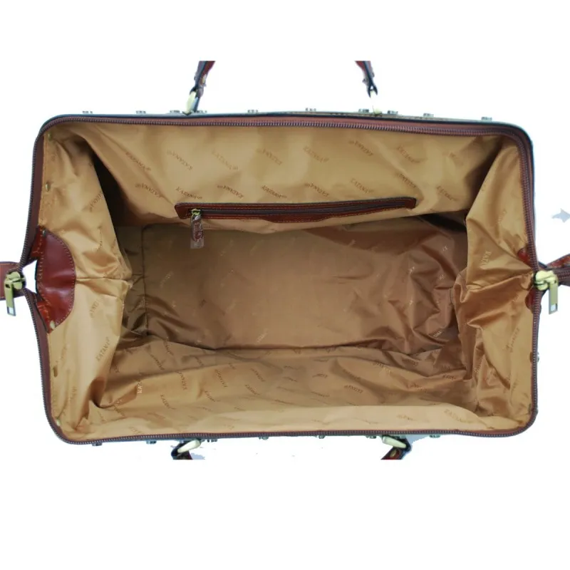 Sac de voyage en cuir KATANA "Diligence" gold | Planetebag.com