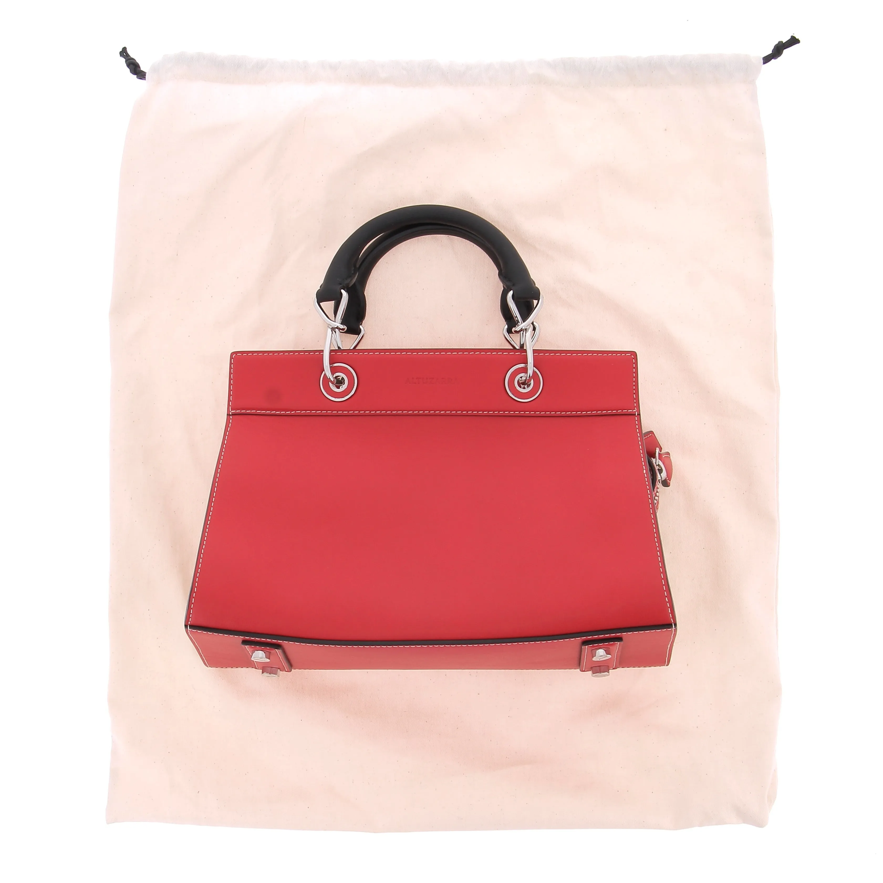 Sac en cuir rouge