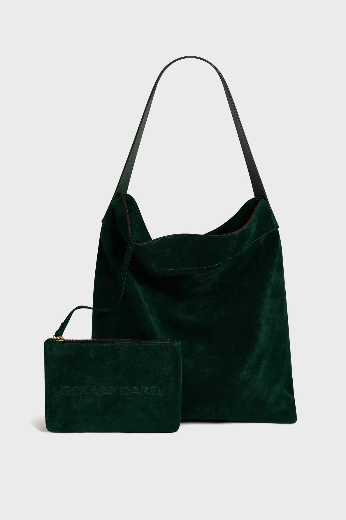 Sac Hobo en cuir velours - LADY