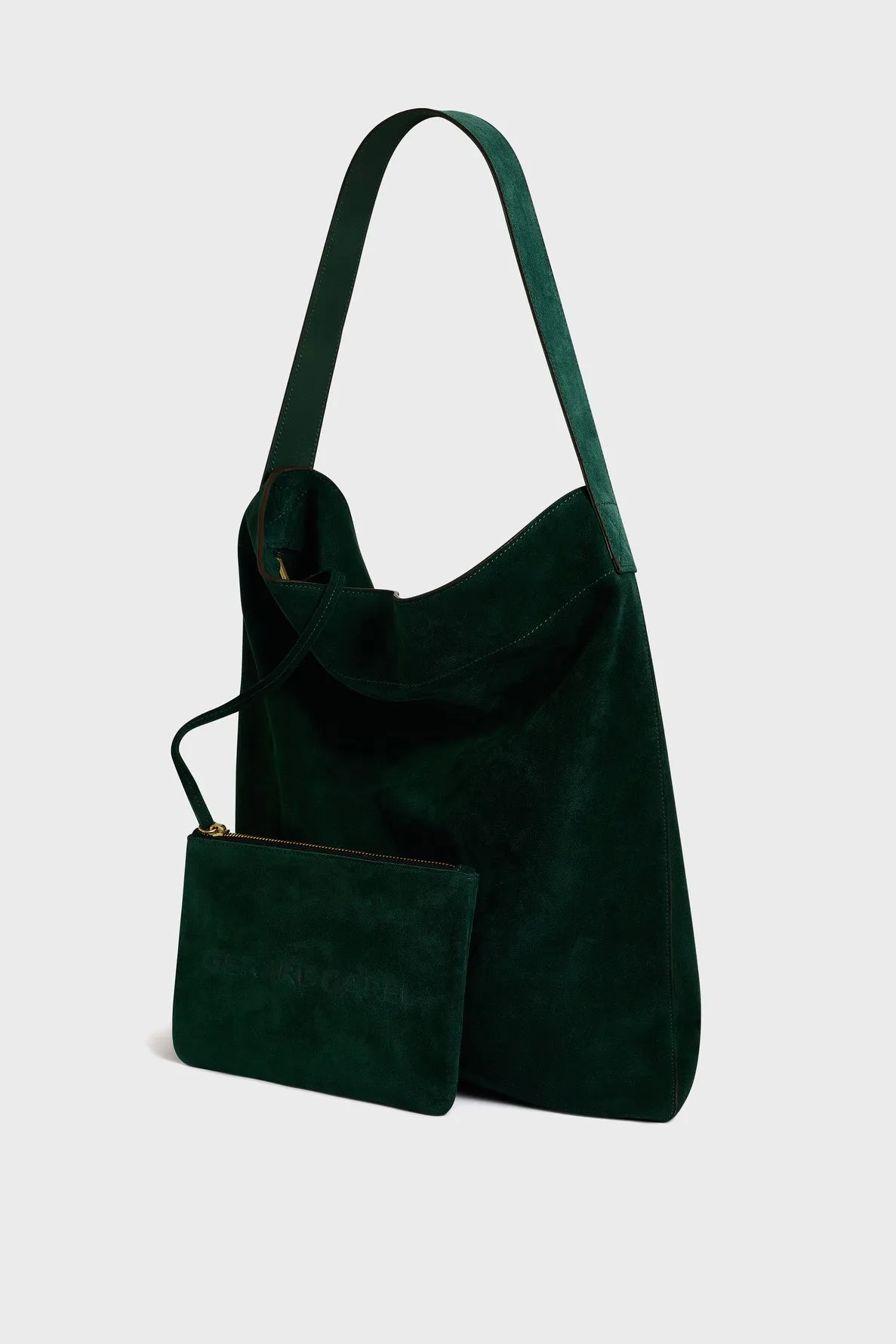 Sac Hobo en cuir velours - LADY