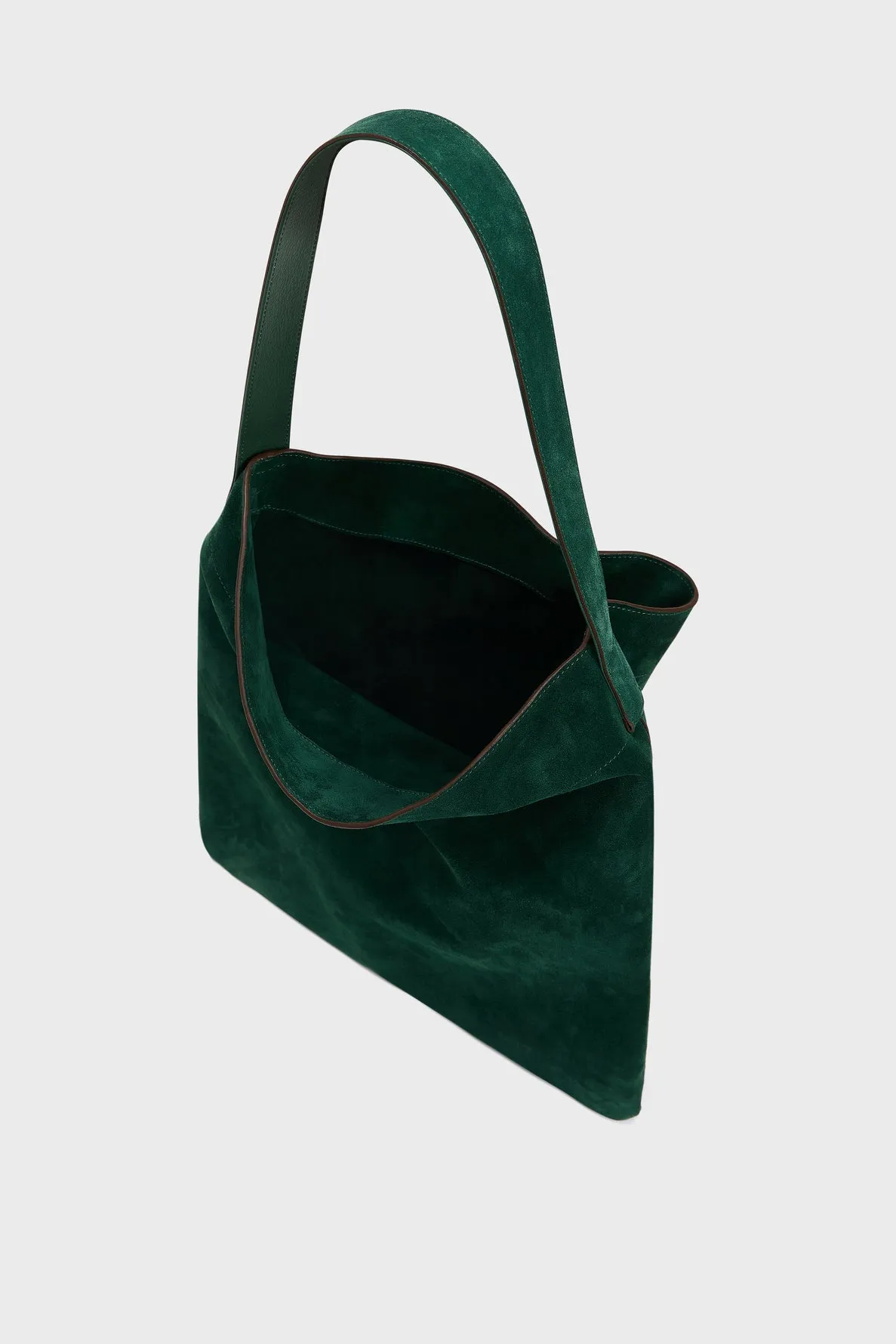 Sac Hobo en cuir velours - LADY