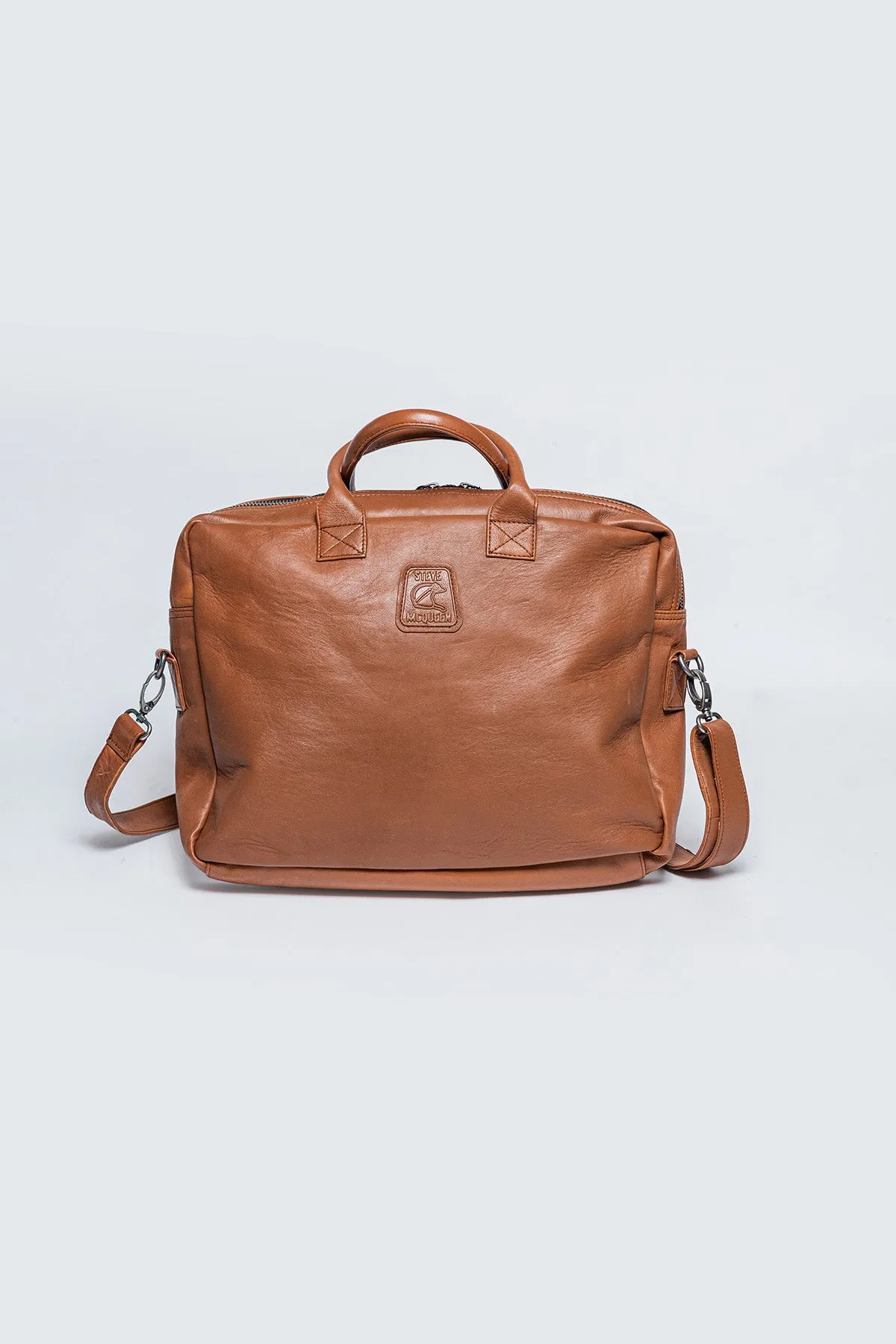 Sac messenger en cuir Steve McQueen Terrance tabac