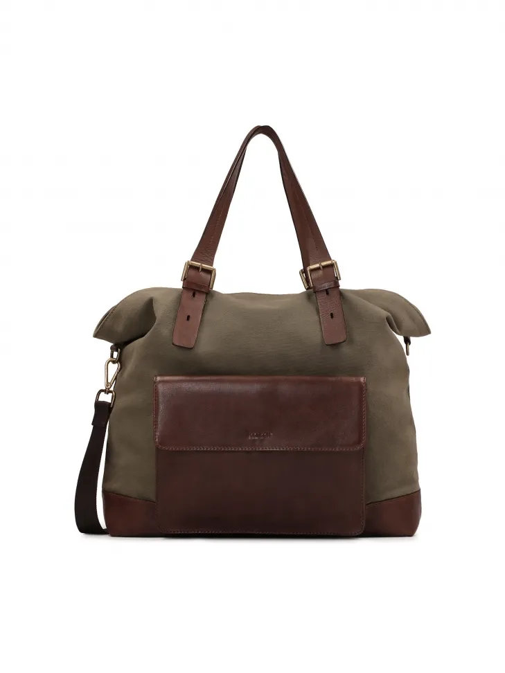 Sac pratique en tissu pour hommes de couleur taupe