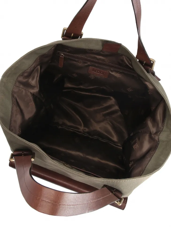 Sac pratique en tissu pour hommes de couleur taupe