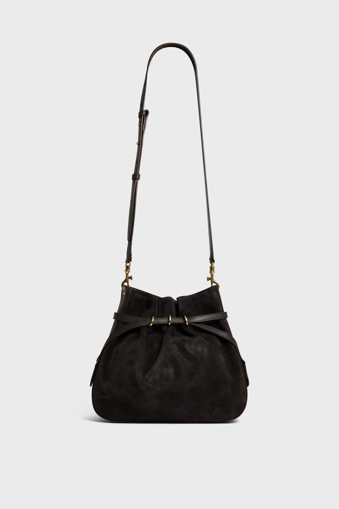 Sac seau en cuir velours - ROMY