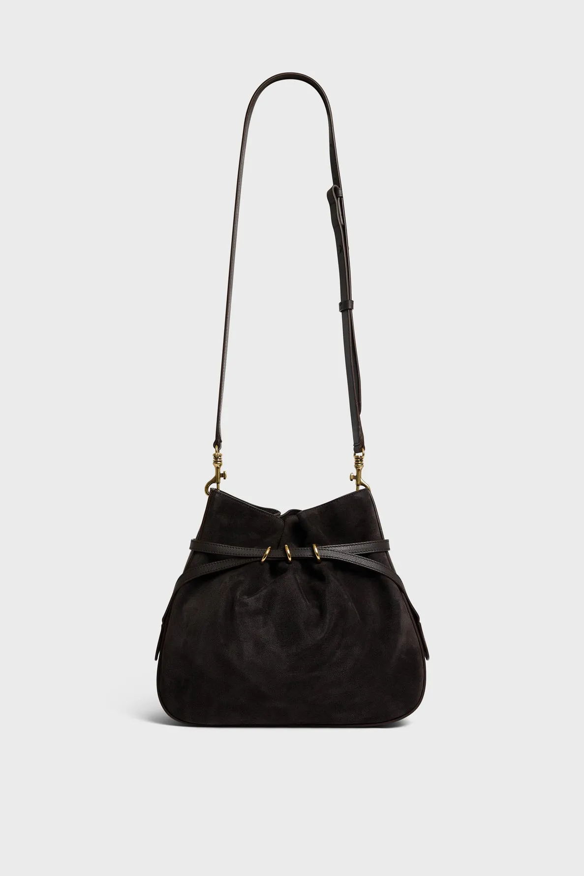 Sac seau en cuir velours - ROMY