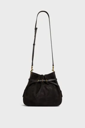 Sac seau en cuir velours - ROMY