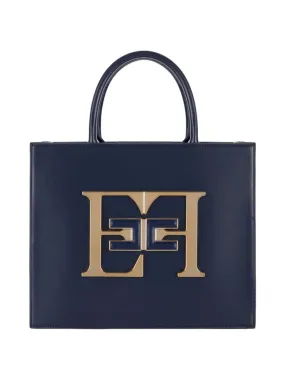 Sac à main femme Elisabetta Franchi moyen bleu avec logo BS05A46E2 B75