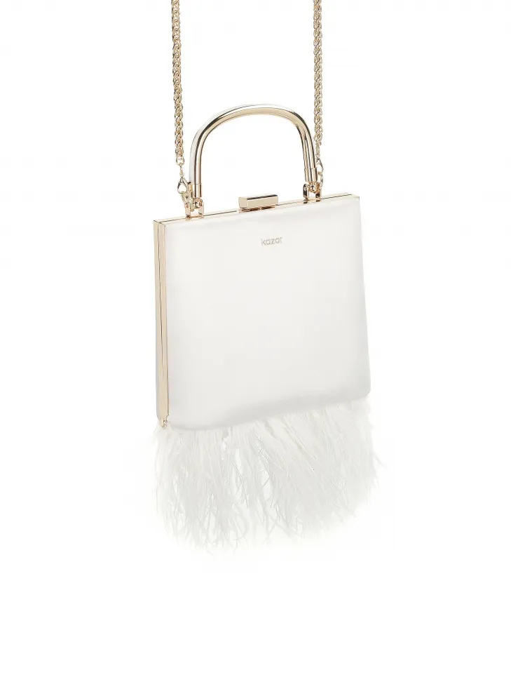 Sac à plumes blanc