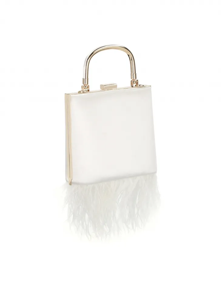 Sac à plumes blanc