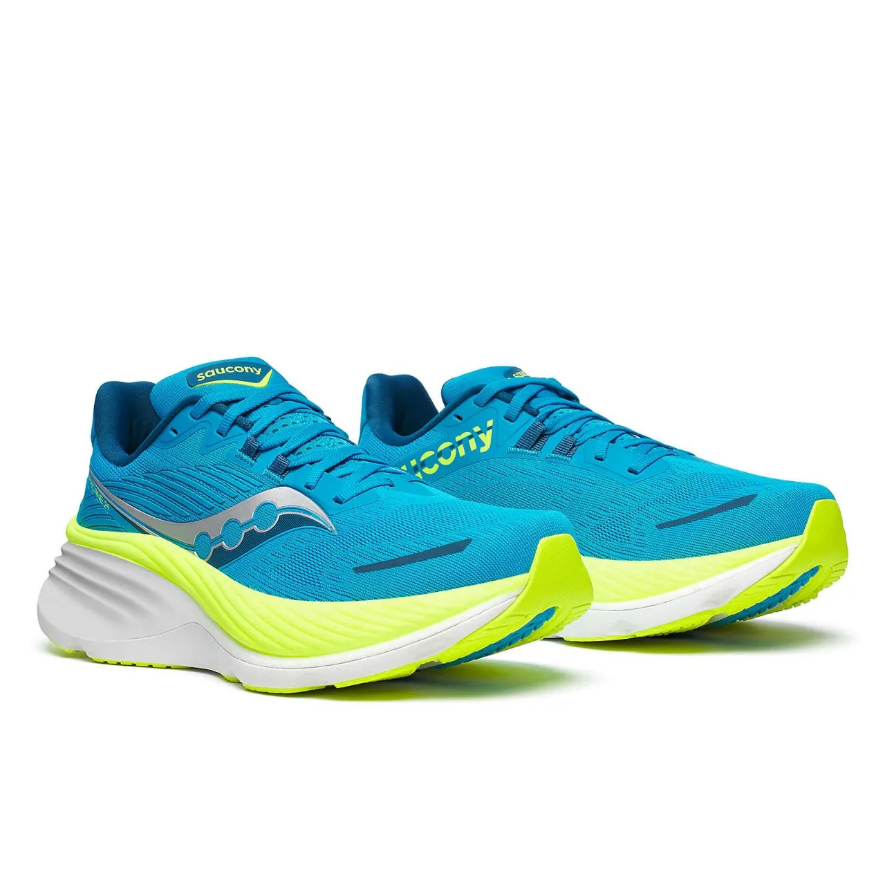 SAUCONY HURRICANE 24 VIZIBLUE ET CITRON Chaussures running saucony