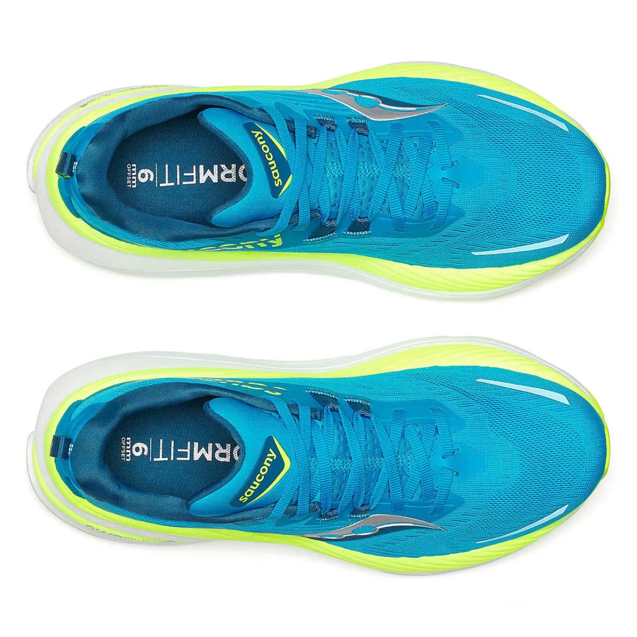 SAUCONY HURRICANE 24 VIZIBLUE ET CITRON Chaussures running saucony