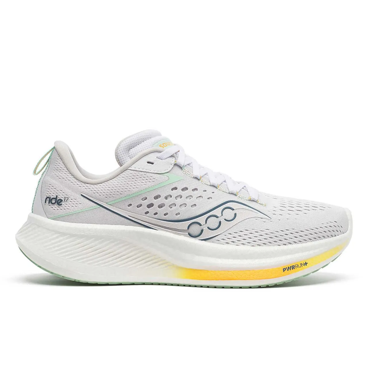 SAUCONY RIDE 17 WHITE ET PEEL Chaussures running