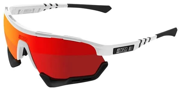 Scicon Sports Aerotech SCN PP Lunettes De Soleil De Performance Sportive (Scnpp Multimorror Rouge/Luminosité Blanche)