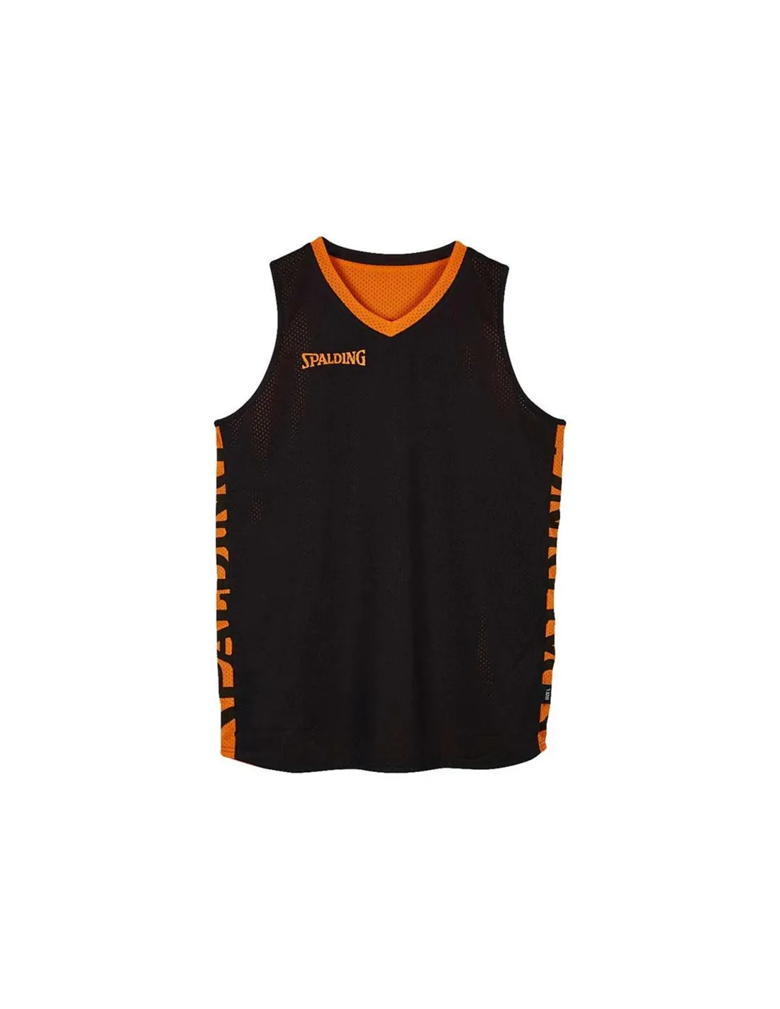 T-shirt Basket-ball Spalding Homme de Essential Réversible Noir/Orange