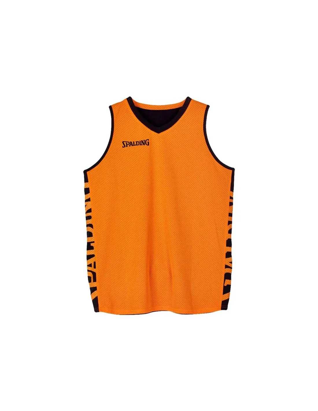 T-shirt Basket-ball Spalding Homme de Essential Réversible Noir/Orange