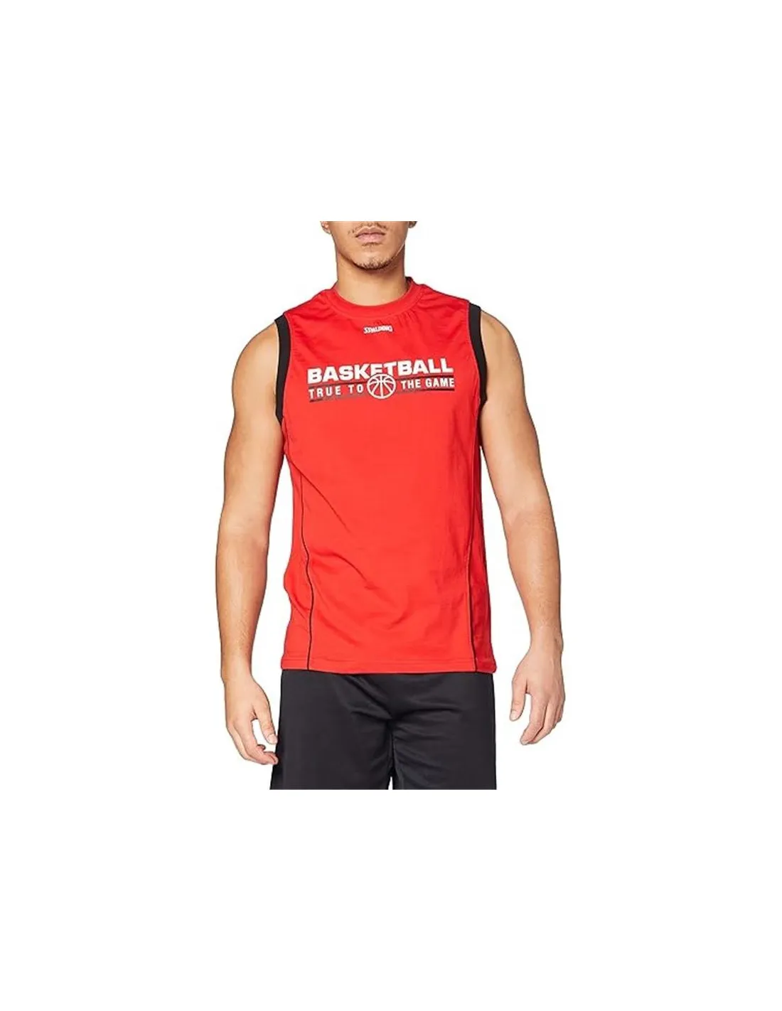 T-shirt Basket-ball Spalding Homme de Team Red/Black