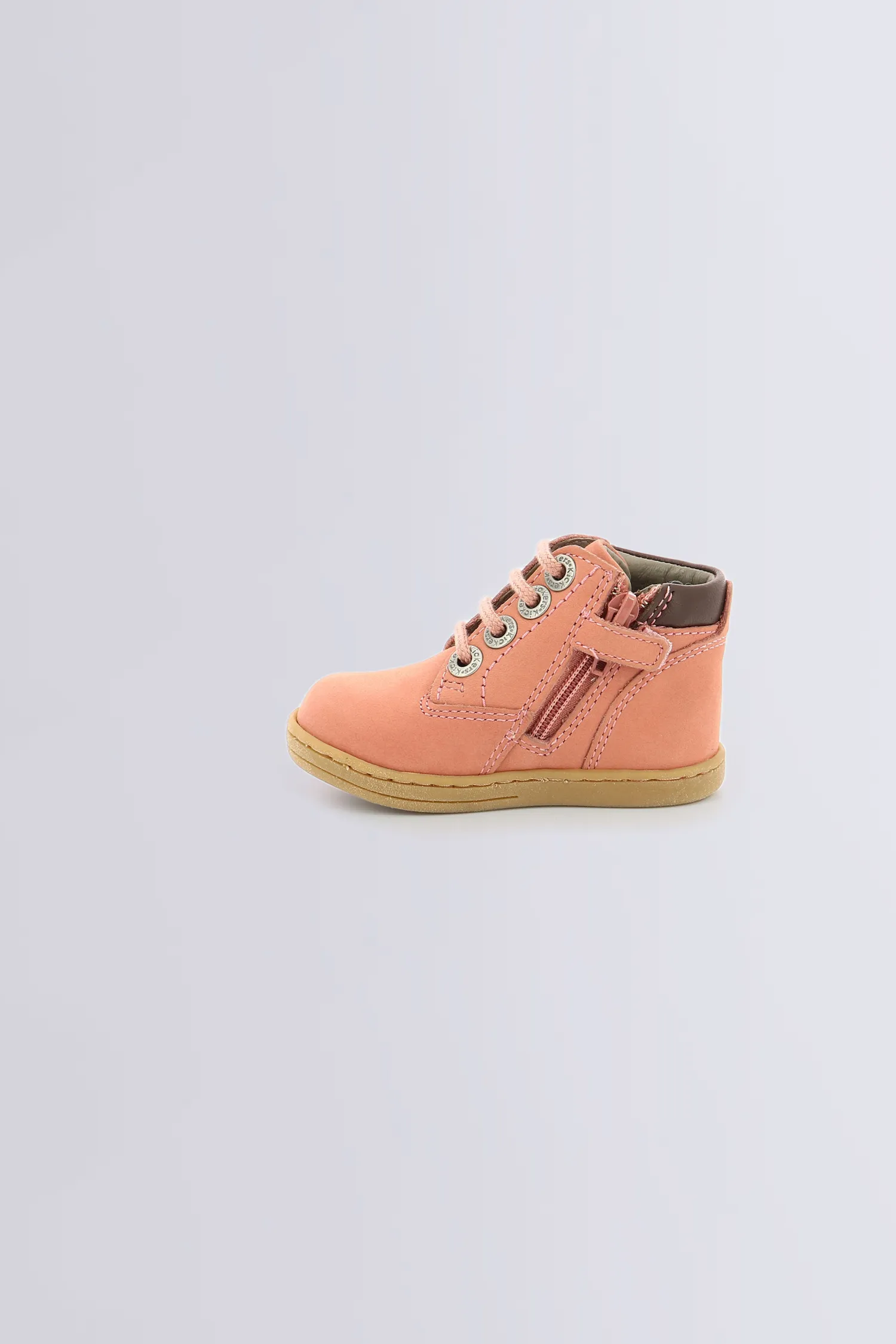 Tackland - Bottines rose clair pour fille et garçon - Kickers © Officiel