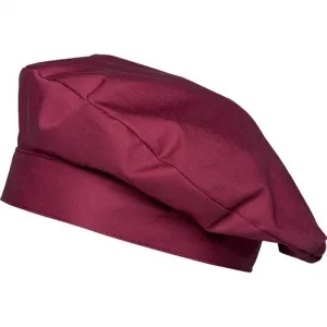 Toque basse style béret chef cuisinier patissier-  KM 14/4 - bordeau 