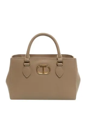 Twinset Oval T Sac À Main Avec Bandoulière Taupe Clair - Achetez À Prix Outlet!