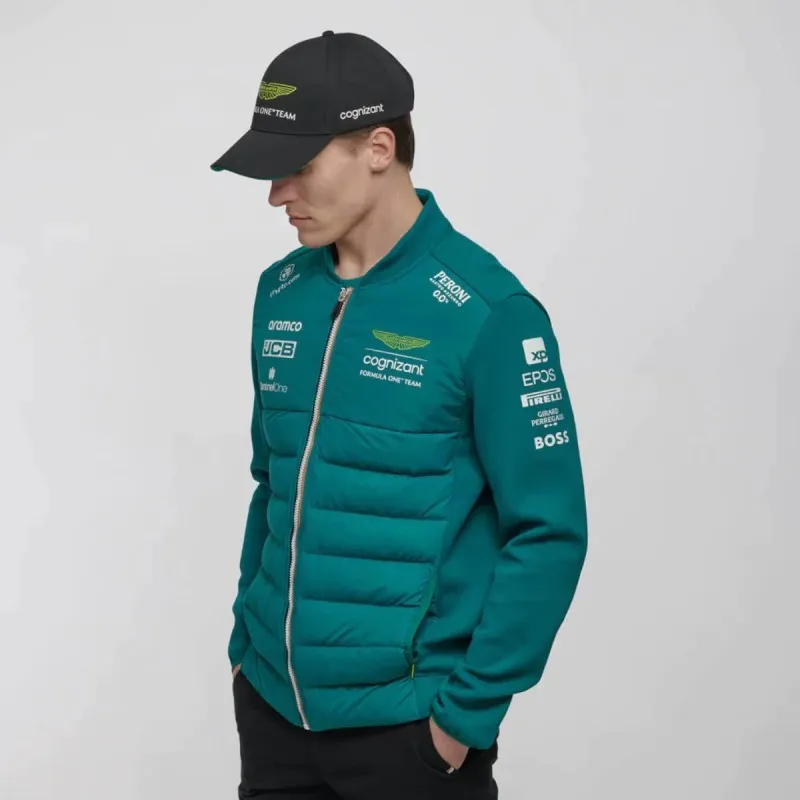 Veste hybride Aston Martin Cognizant F1 2023 Team pour hommes - Vert