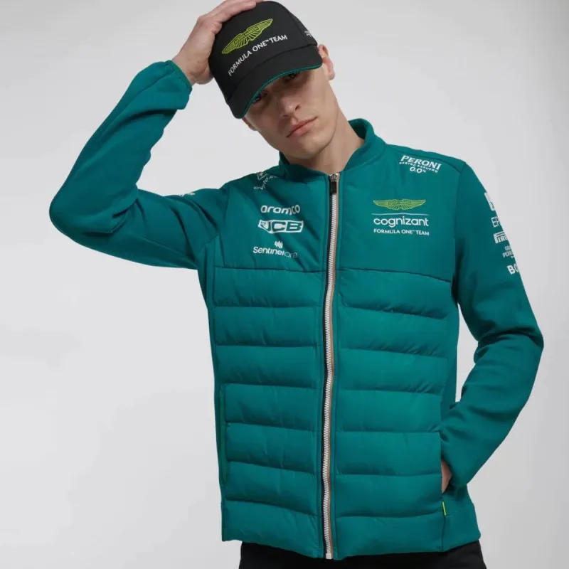 Veste hybride Aston Martin Cognizant F1 2023 Team pour hommes - Vert