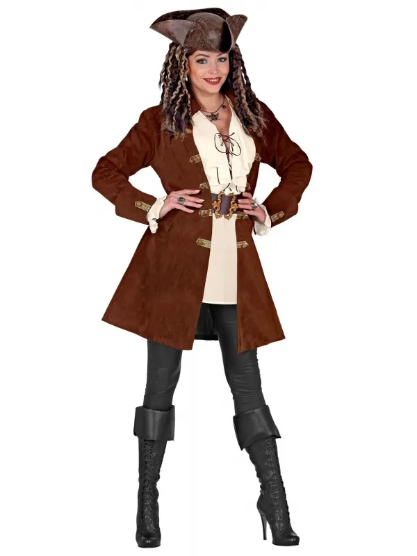 Veste pirate femme en suédine du S au XL